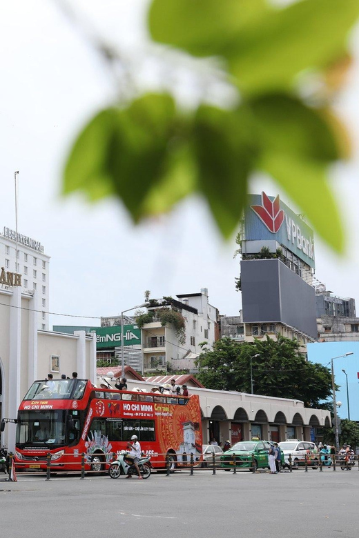 4H - SAIGON-CHO LON CITY TOUR - HOP ON HOP OFF - CHINATOWN - The open-top double-decker ride and the onboard audio system