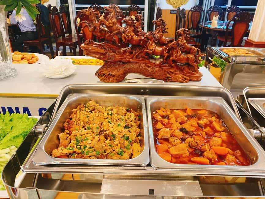 From Ho Chi Minh: Private Table Dinner on cruise Saigon - The English guide, and what a private group changes
