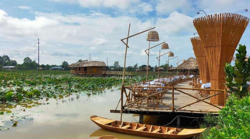 HCM: Authentic Dong Thap Mekong Delta Day Trip & Boat Ride - Cao Lãnh eco-area: rice fields and lotus ponds between rides