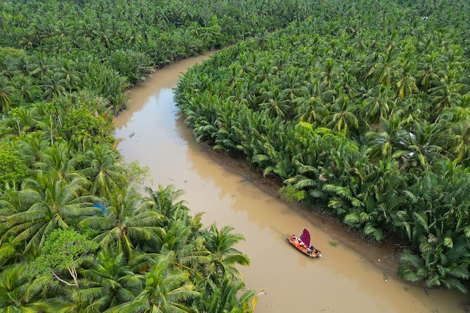 Mekong River Relaxing Sail boat cruise to Coconut Canals (1.5HRS) - Comfort on a moving boat: beanbags, snacks, and water