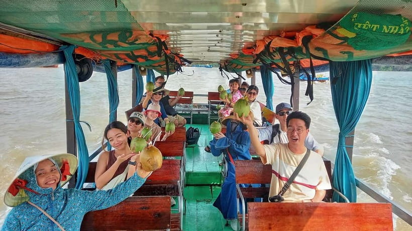 Private Vinh Trang Pagoda & Mekong Delta from Ho Chi Minh - Mekong motorboat to Ben Tre: getting the river’s scale