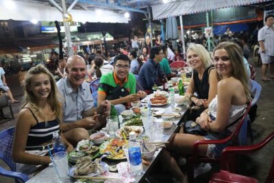 Saigon After Dark Vespa Street Food Tour + Live Music 4 hours - Hotel Pickup, Small Group Size, and the 6:00 pm Start