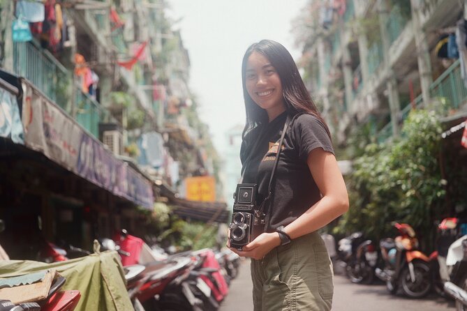 Using Medium Format film camera to discover Saigon - The alley markets photo walk: practice where the action is
